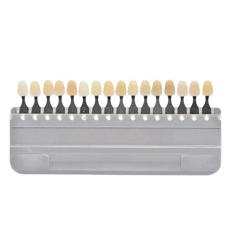 Smiledt 3D Teeth Whitening Shade Guide Porcelain 16 ColorsSet Tooth Bleaching Shade Chart Mold Tracking Comparing Dental Material Equipment Oral Care